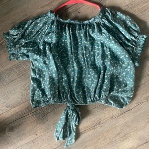 Blouse with open back